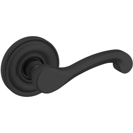 Baldwin Estate 5445V Right Handed Half Dummy Lever with 5048 Rosette in Satin Black finish