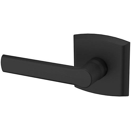 Baldwin Estate 5485V Left Handed Half Dummy Lever with R026 Rosette in Satin Black finish