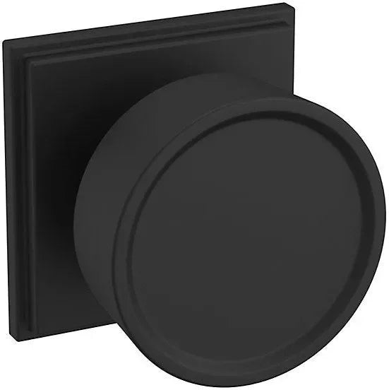 Baldwin Estate K009 Hollywood Hills Half Dummy Knob with R050 Rosette in Satin Black finish