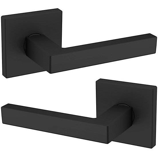 Baldwin Estate L023 Passage Lever with R017 Rosette in Satin Black finish