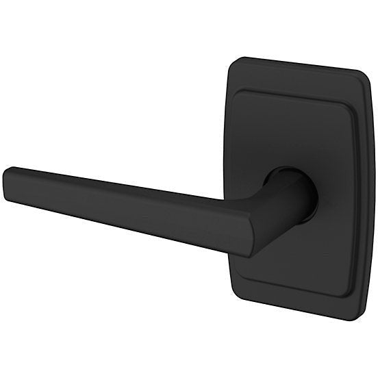 Baldwin Estate L024 Left Handed Half Dummy Lever with R046 Rosette in Satin Black finish