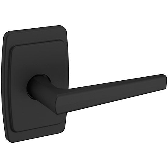 Baldwin Estate L024 Right Handed Half Dummy Lever with R046 Rosette in Satin Black finish