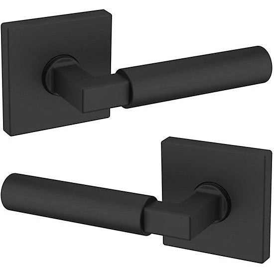 Baldwin Estate L029 Gramercy Passage Lever with R017 Rosette in Satin Black finish