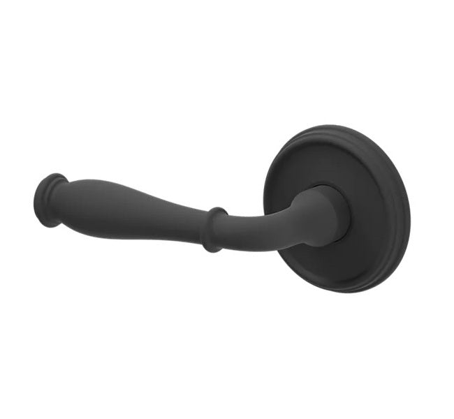 The Baldwin Estate L034 Nashville Lever with 5078 Rosette in Satin Black finish.