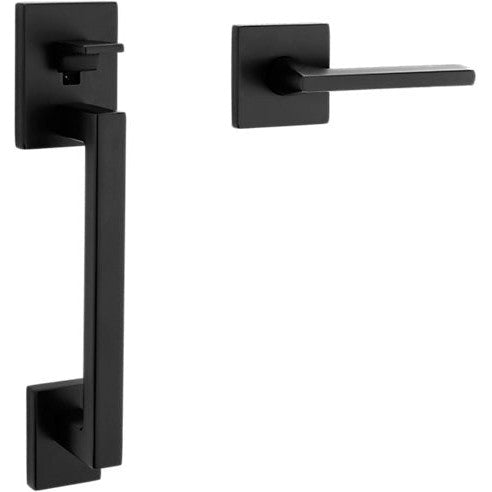 Baldwin Estate Minneapolis Lower Half Handleset with Interior 5162 Lever in Satin Black finish