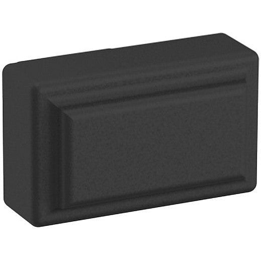 Baldwin Estate Rectangle Raised Knob 1.5" in Satin Black finish