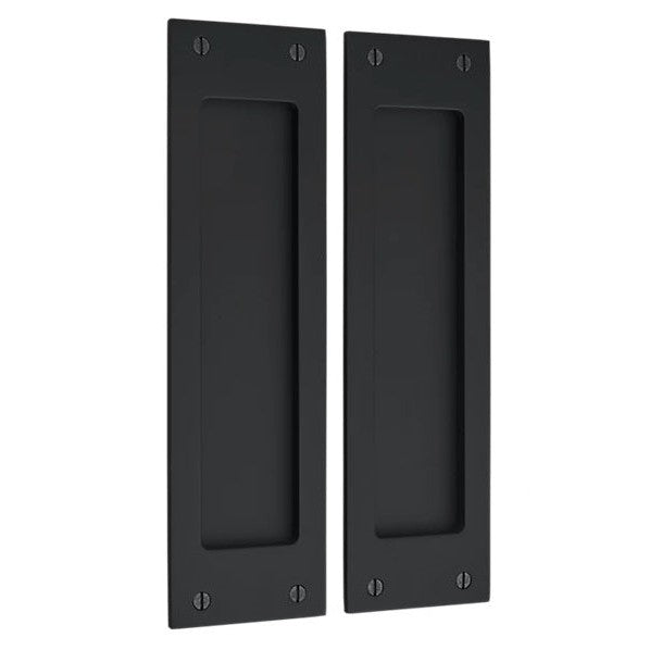 Baldwin Estate Santa Monica Dummy Large Pocket Door Set in Satin Black finish