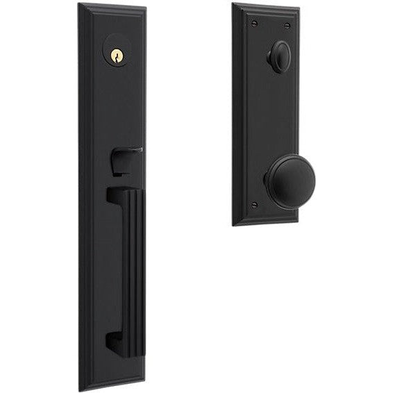 Baldwin Estate Tremont Single Cylinder Full Escutcheon Handleset with 5069 Knob in Satin Black finish