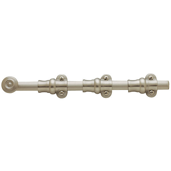 Baldwin Estate 0381 12" Ornamental Surface Bolt in Satin Nickel finish