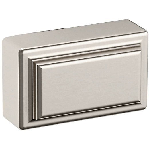 Baldwin Estate Rectangle Raised Knob 1.5" in Satin Nickel finish