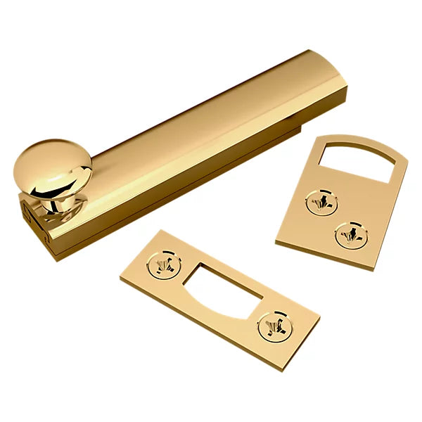 Baldwin Estate 0321 3" Surface Bolt in Unlacquered Brass finish