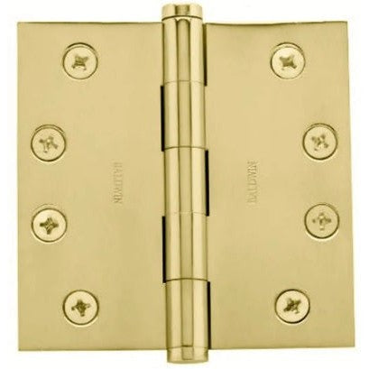 Baldwin Estate 1040 4" Square Corner Hinge in Unlacquered Brass finish