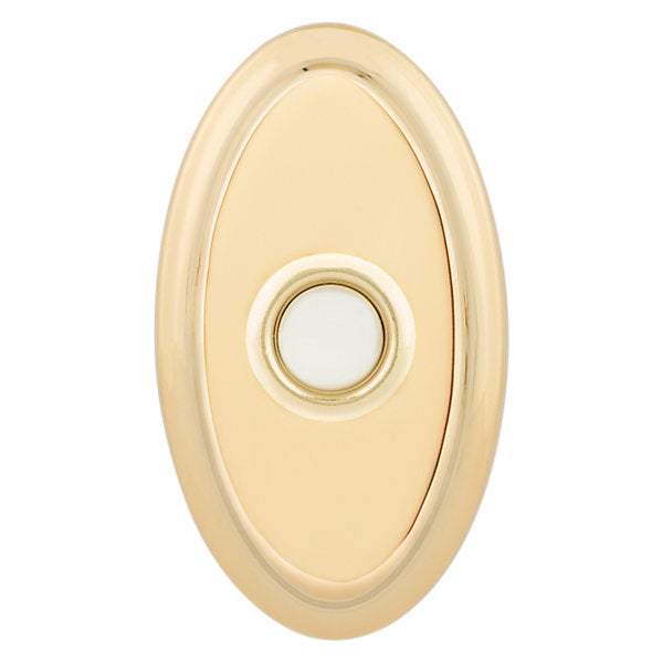 Baldwin Estate 4861 Oval Bell Button in Unlacquered Brass finish