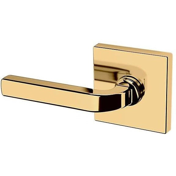 Baldwin Estate 5190 Left Handed Half Dummy Lever with R017 Rosette in Unlacquered Brass finish