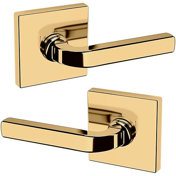 Baldwin Estate 5190 Full Dummy Lever with R017 Rosette in Unlacquered Brass finish