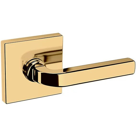 Baldwin Estate 5190 Right Handed Half Dummy Lever with R017 Rosette in Unlacquered Brass finish