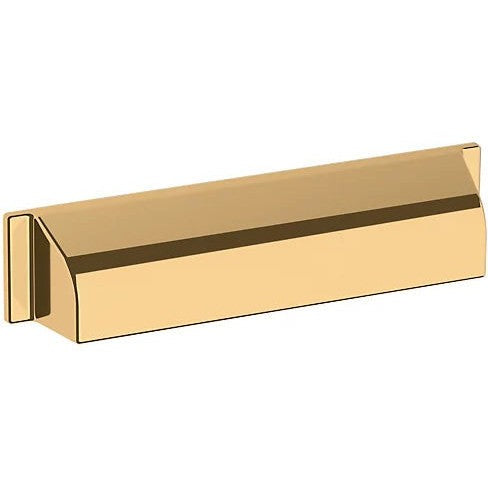 Baldwin Estate Transitional Cup Pull 6" in Unlacquered Brass finish