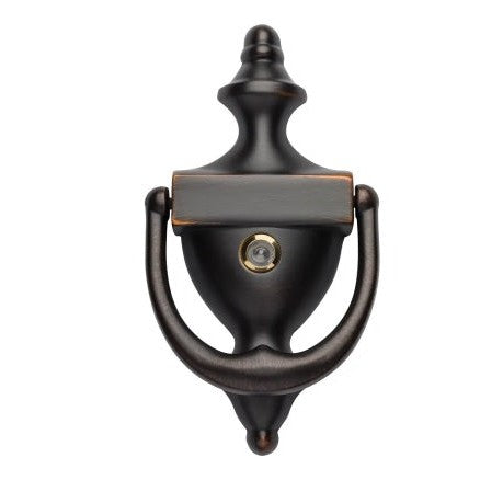 Baldwin Estate 0103 Colonial Door Knocker with Observascope in Venetian Bronze finish