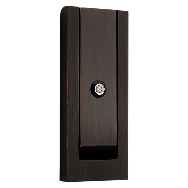 Baldwin Estate 0185 Modern Door Knocker with Observascope in Venetian Bronze finish