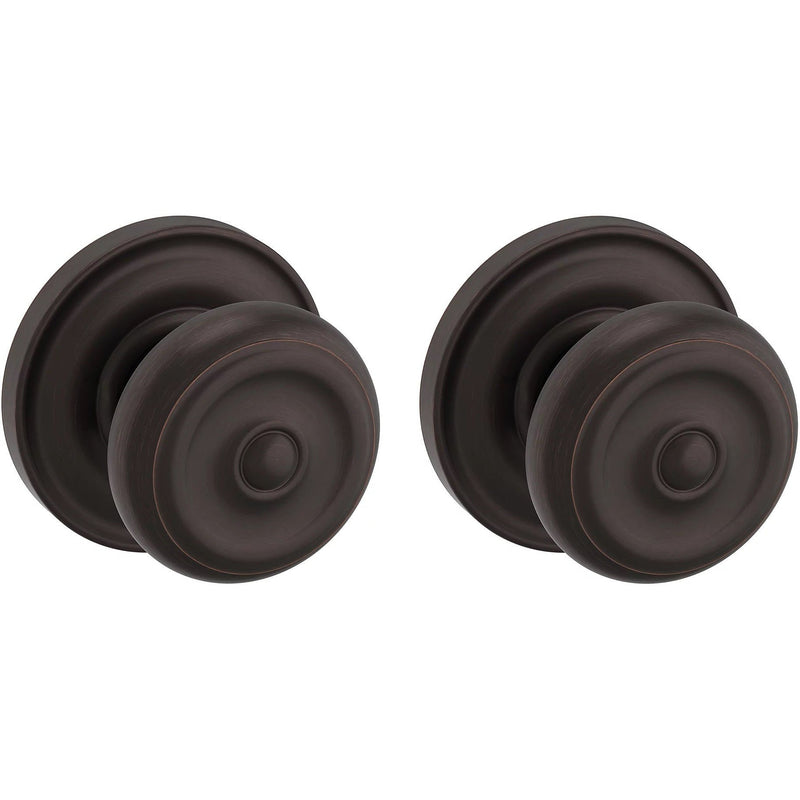 Baldwin Estate 5020 Passage Knob with 5048 Rosette in Venetian Bronze finish