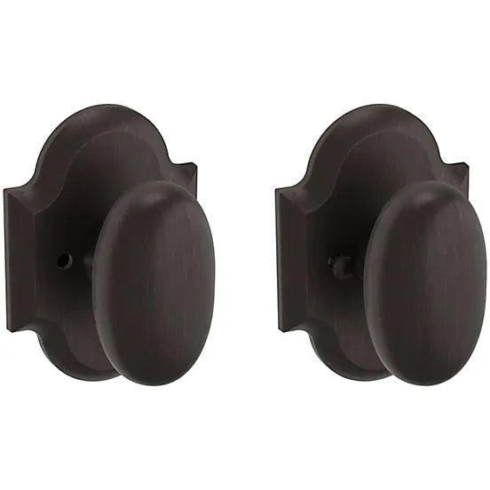 Baldwin Estate 5024 Privacy Knob with R030 Rosette in Venetian Bronze finish