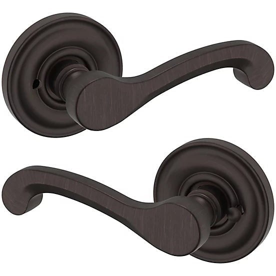 Baldwin Estate 5445V Privacy Lever with 5048 Rosette in Venetian Bronze finish