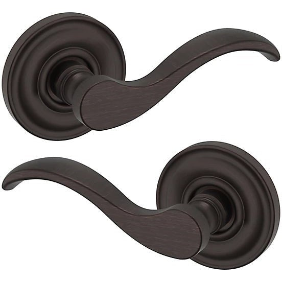 Baldwin Estate 5455V Passage Lever with 5048 Rosette in Venetian Bronze finish