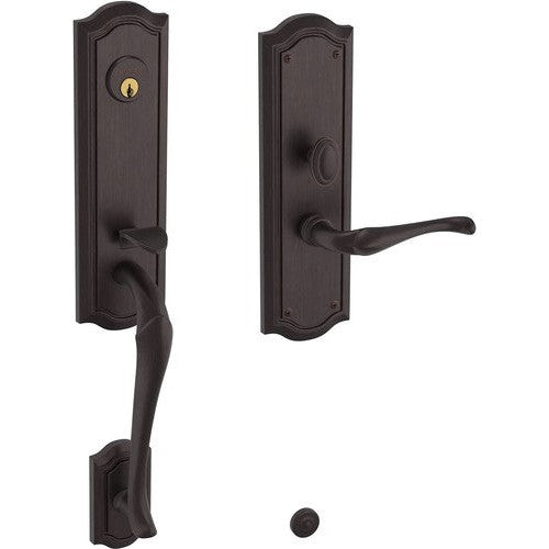 Baldwin Estate Bethpage Mortise Handleset Trim with Interior Lever in Venetian Bronze finish