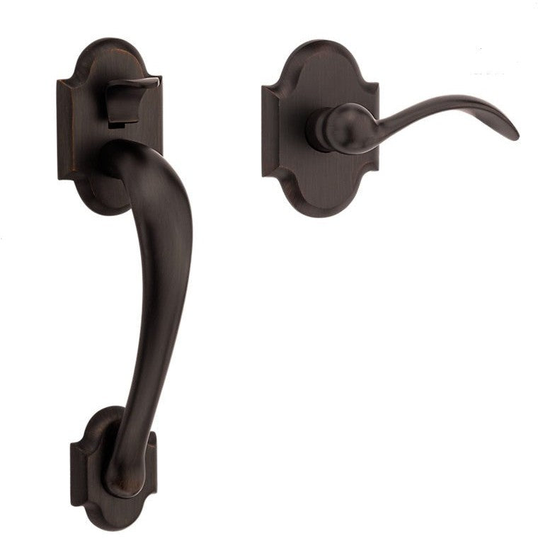 Baldwin Estate Boulder Lower Half Handleset with Interior 5452V Lever in Venetian Bronze finish