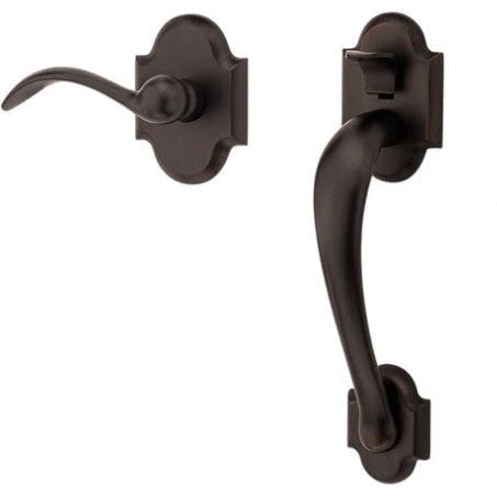 Baldwin Estate Boulder Lower Half Handleset with Interior 5452V Lever in Venetian Bronze finish