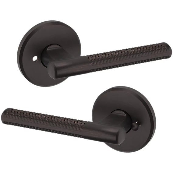 Baldwin Estate L015 Privacy Lever with R016 Rosette in Venetian Bronze finish