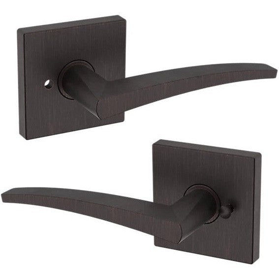 Baldwin Estate L022 Privacy Lever with R017 Rosette in Venetian Bronze finish