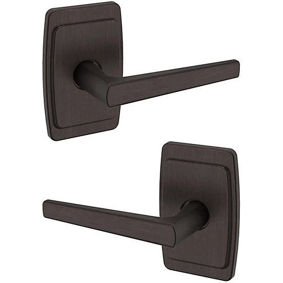 Baldwin Estate L024 Full Dummy Lever with R046 Rosette in Venetian Bronze finish