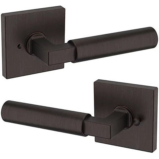 Baldwin Estate L029 Gramercy Privacy Lever with R017 Rosette in Venetian Bronze finish