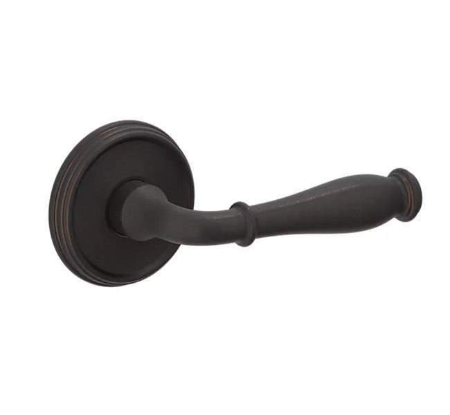The Baldwin Estate L034 Nashville Lever with 5078 Rosette in Venetian Bronze finish.
