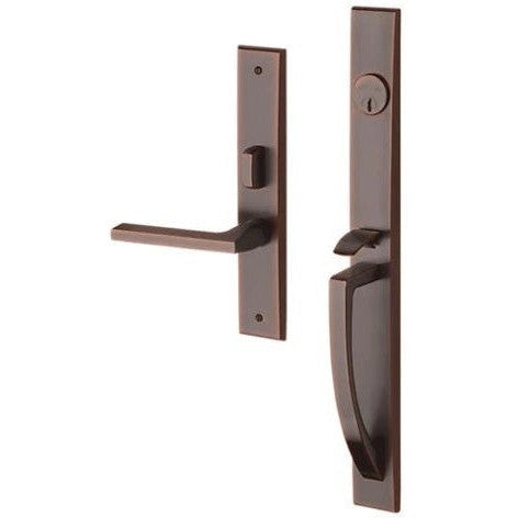 Baldwin Estate Lakeshore Mortise Handleset Entrance Trim with Interior 5162 Lever in Venetian Bronze finish