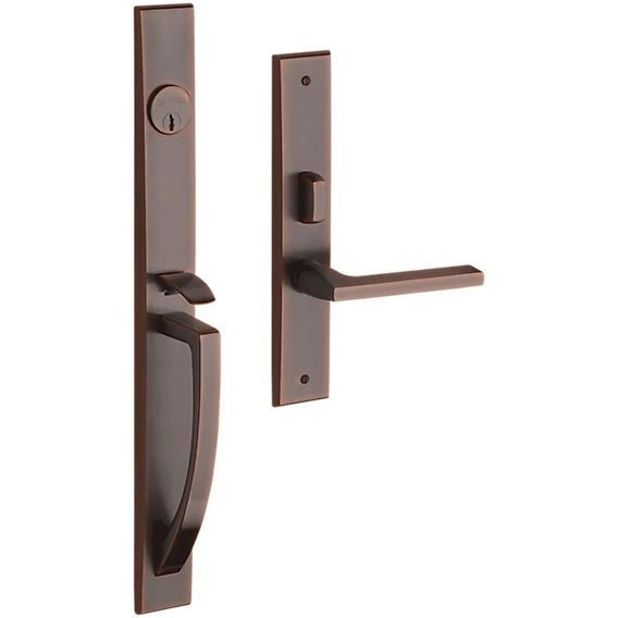 Baldwin Estate Lakeshore Mortise Handleset Entrance Trim with Interior 5162 Lever in Venetian Bronze finish