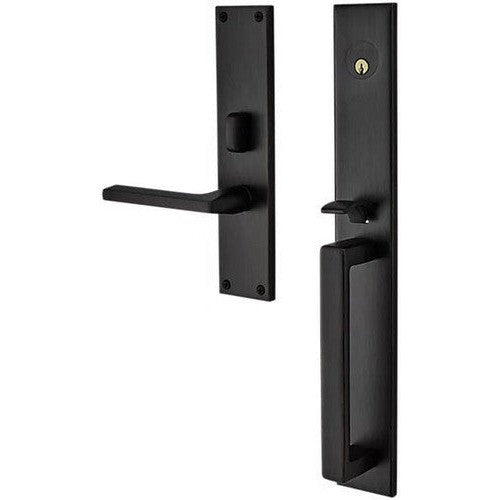 Baldwin Estate Minneapolis Mortise Handleset Entrance Trim with Interior 5162 Lever in Venetian Bronze finish