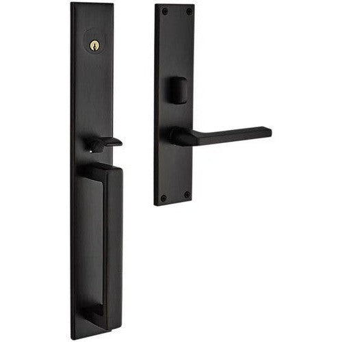 Baldwin Estate Minneapolis Mortise Handleset Entrance Trim with Interior 5162 Lever in Venetian Bronze finish