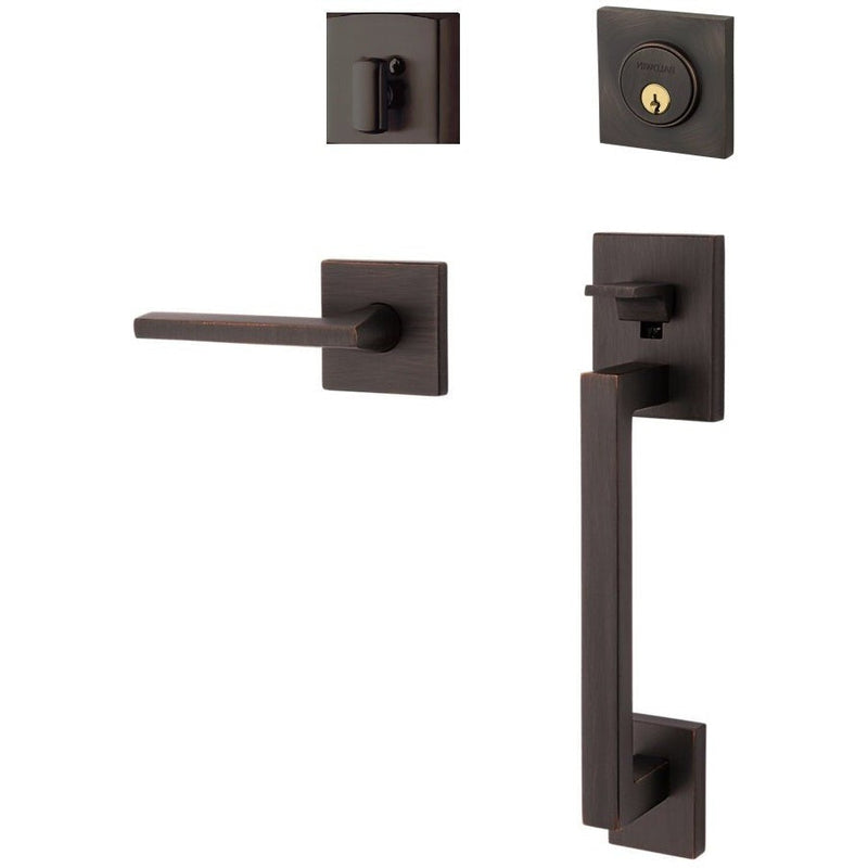 Baldwin Estate Minneapolis Sectional Single Cylinder Handleset with Interior 5162 Lever in Venetian Bronze finish