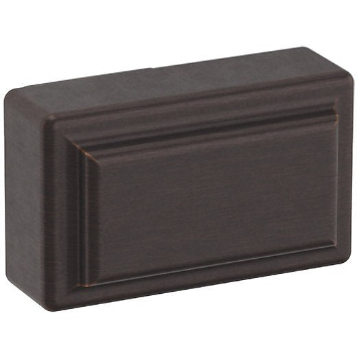 Baldwin Estate Rectangle Raised Knob 1.5" in Venetian Bronze finish