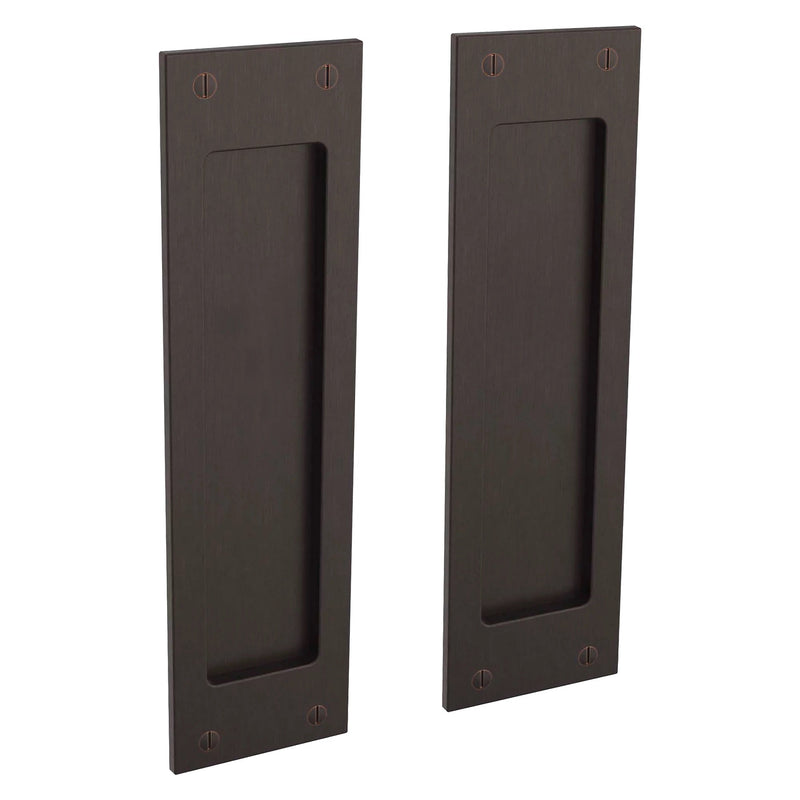 Baldwin Estate Santa Monica Dummy Large Pocket Door Set in Venetian Bronze finish