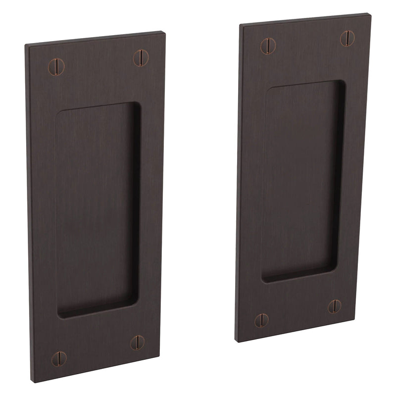 Baldwin Estate Santa Monica Dummy Small Pocket Door Set in Venetian Bronze finish