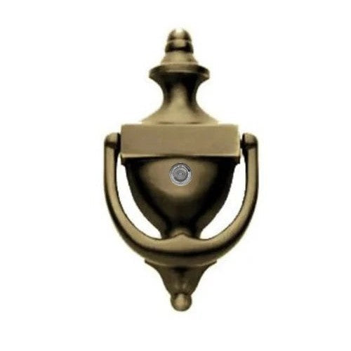 Baldwin Estate 0103 Colonial Door Knocker with Observascope in Vintage Brass finish