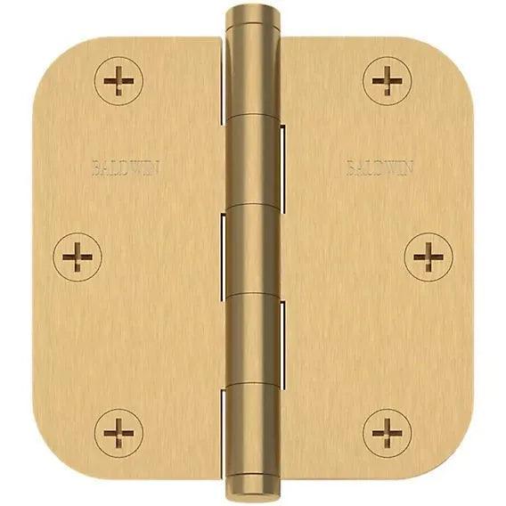 Baldwin Estate 1135 5/8" Radius Corner Hinge in Vintage Brass finish