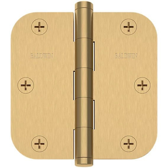 Baldwin Estate 1135 5/8" Radius Corner Hinge in Vintage Brass finish