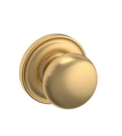 The Baldwin Estate 5000 Baltimore (2") Knob with 5048 Rosette in Vintage Brass finish.