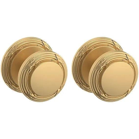 Baldwin Estate 5013 Passage Knob with 5021 Rosette in Vintage Brass finish