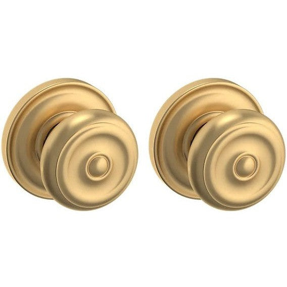 Baldwin Estate 5020 Passage Knob with 5048 Rosette in Vintage Brass finish