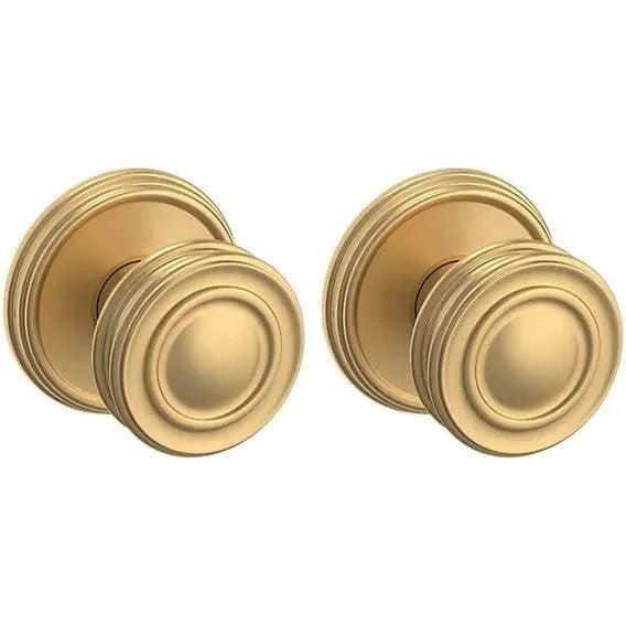 Baldwin Estate 5066 Full Dummy Knob with 5078 Rosette in Vintage Brass finish